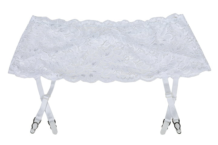 White Suspender Belt Bedroom Wear Hosiery