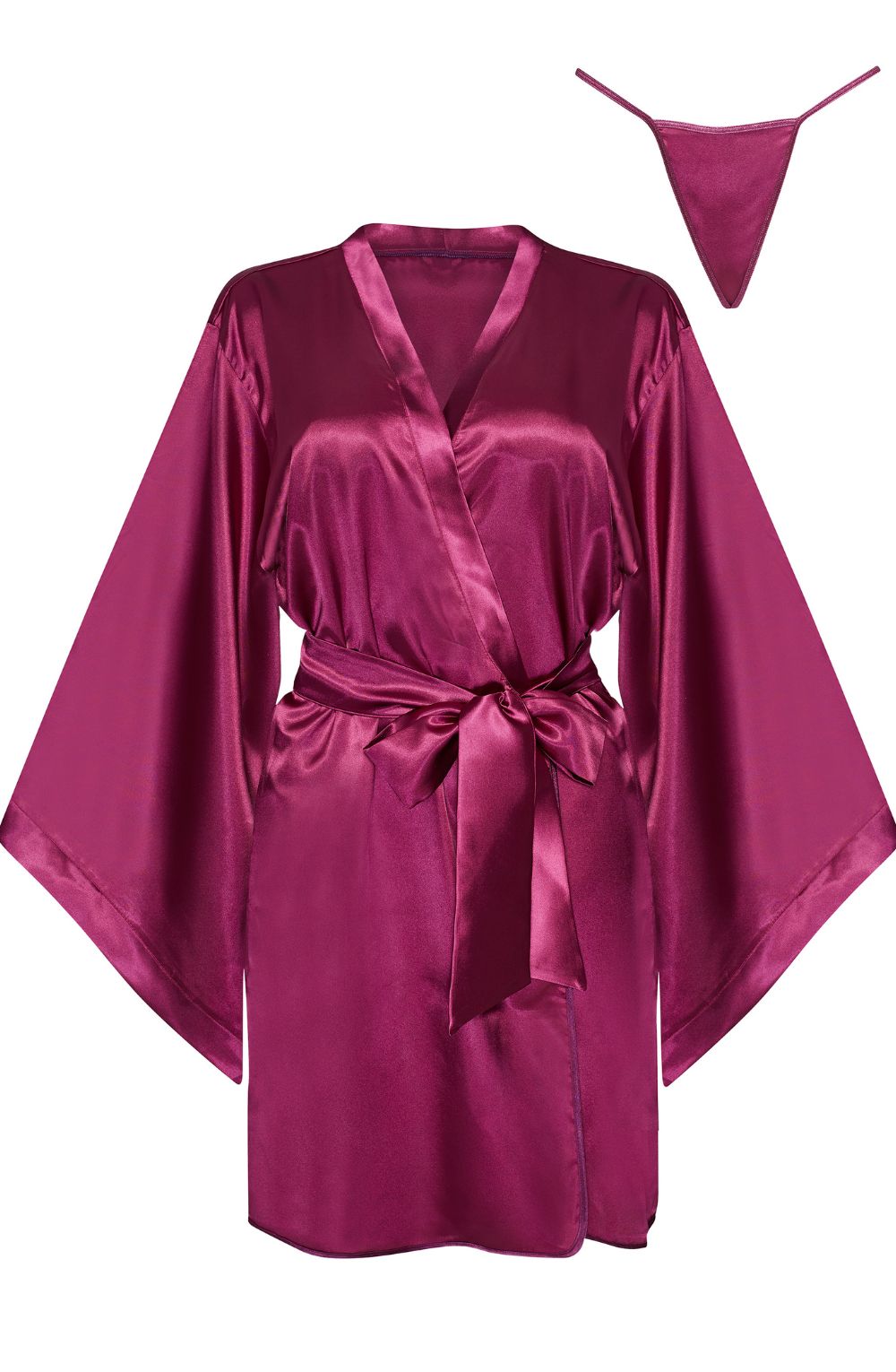 BN Samira Peignoir Burgundy Bedroom Wear Nightwear