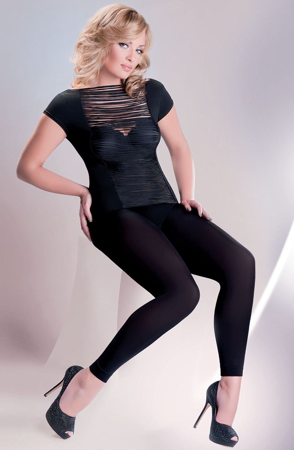 Leggings Plus Black Plus Sizes Hosiery