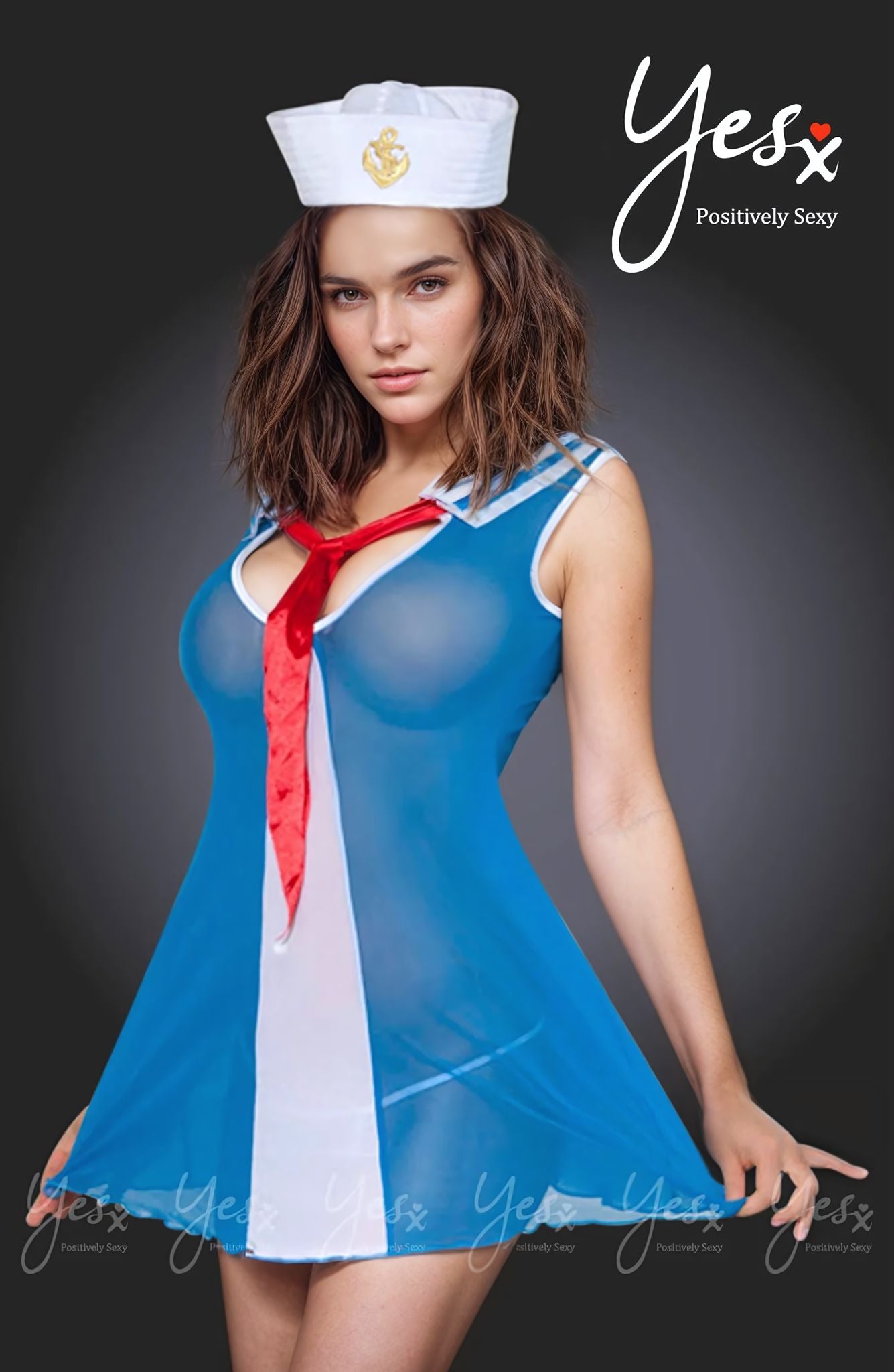 YX Sailor Dress Blue/Red Costumes Costumes