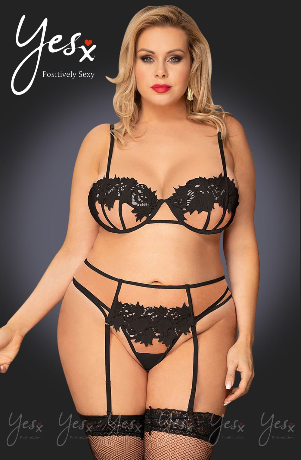YXQ pc Black Bra Set Bedroom Wear