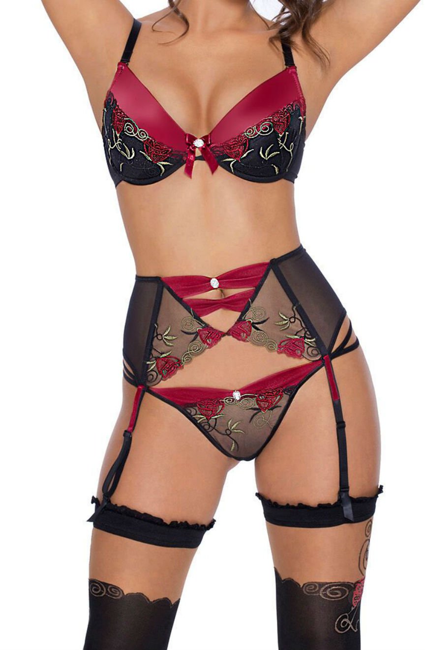 Rufina Push Up Bra Black Everyday Lingerie Sets
