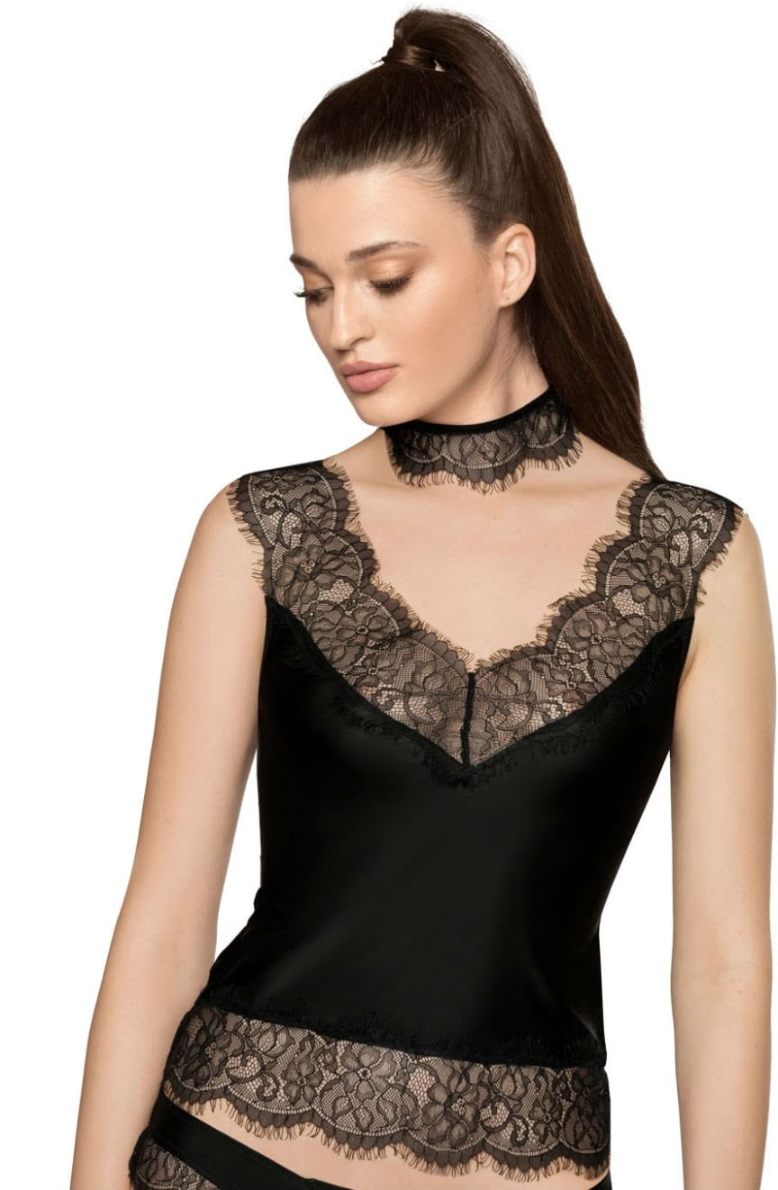 Sija Black Shirt Bedroom Wear Lingerie Sets