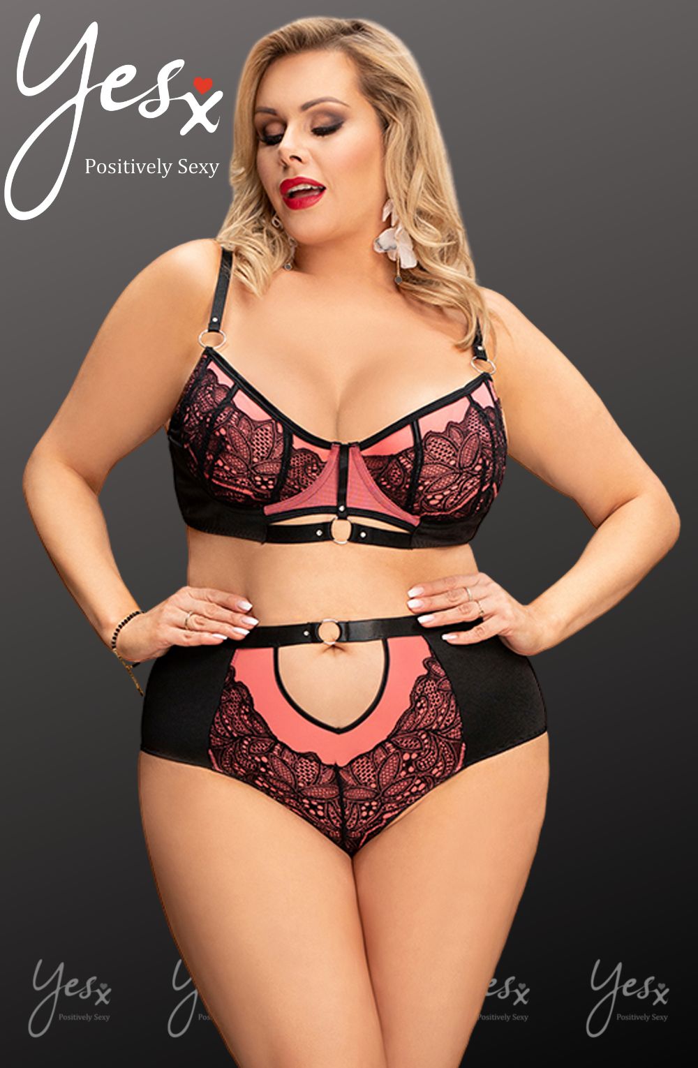YXQ Bra Set Pink Everyday Lingerie Sets