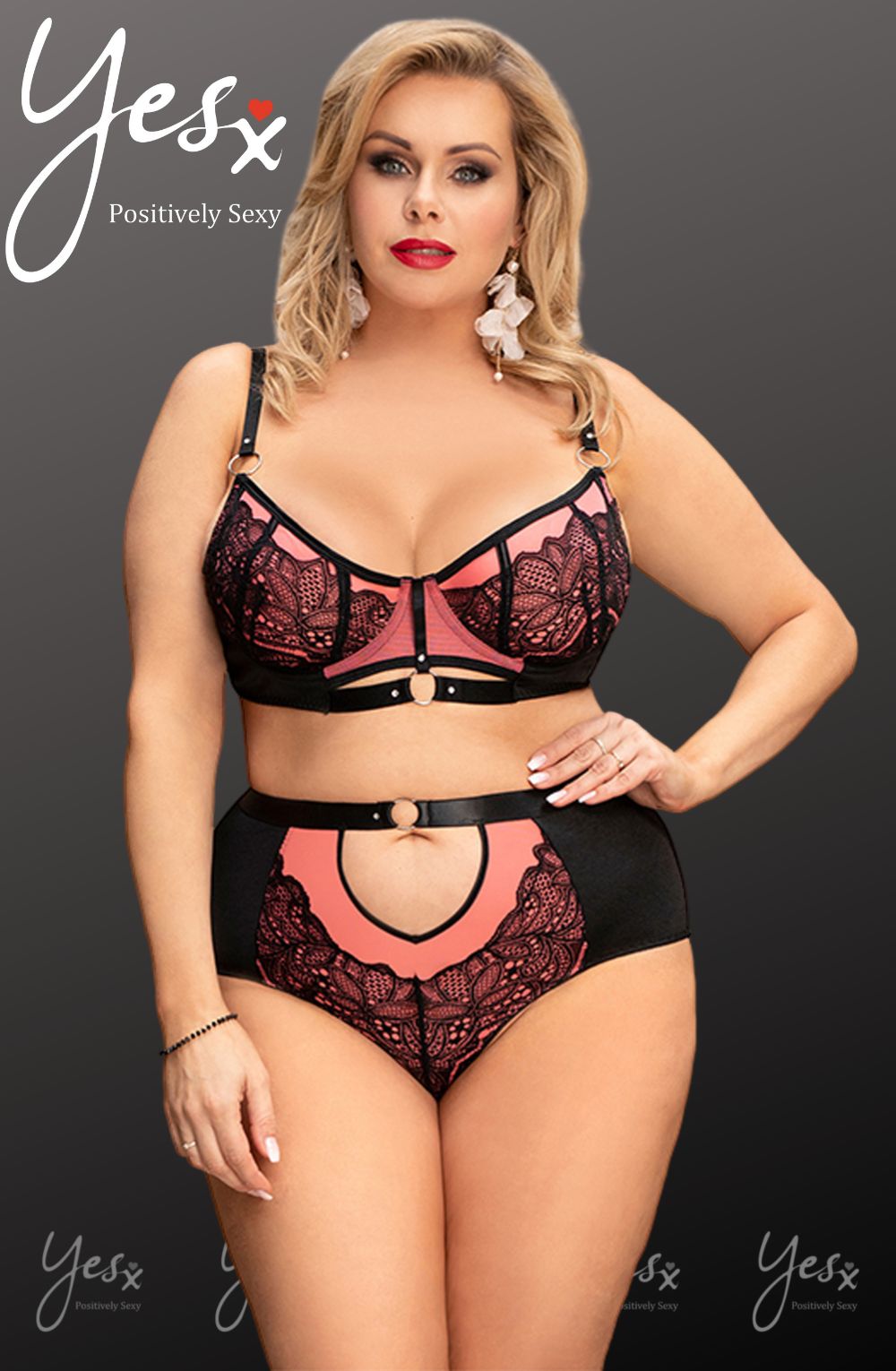 YXQ Bra Set Pink Everyday Lingerie Sets