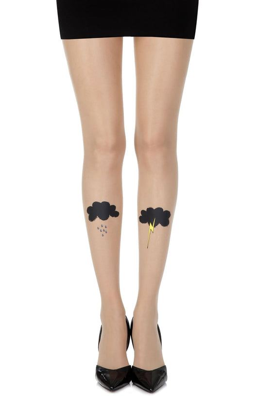 The Perfect Storm Skin Sheer Print Tights Hosiery Hosiery