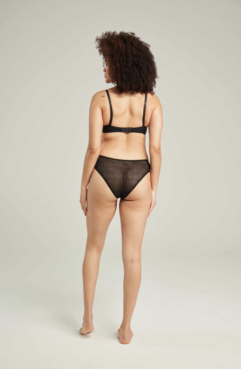 The Sheer Deco Lift Balcony Bra Black Up to GG Cup Everyday Lingerie Sets