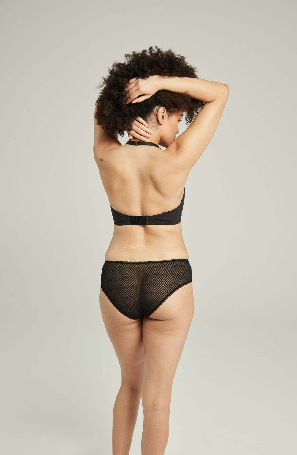 The Sheer Deco Hipster Brief Black Plus Sizes Briefs and Thongs