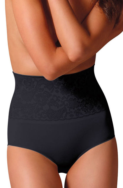 Shaping Brief With Screen Print Lace Nero Shapewear Briefs and Thongs