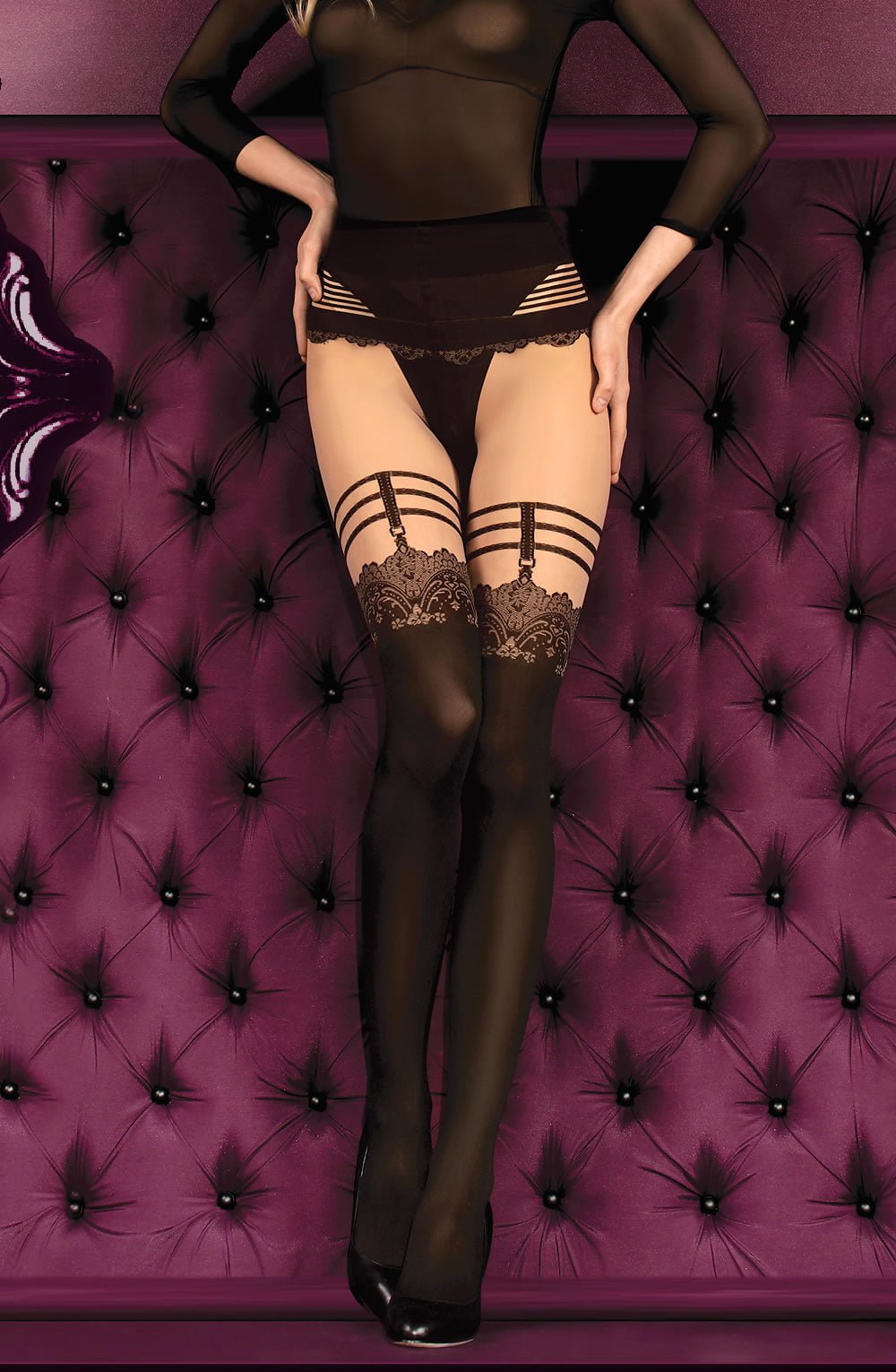 Tights Skin / Nero (Black) Bedroom Wear Hosiery