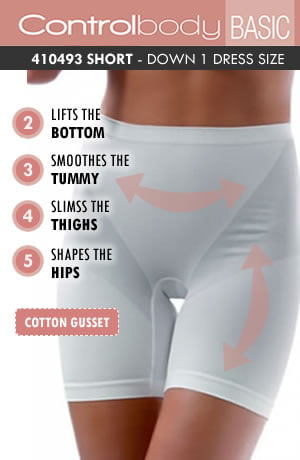 Shaping Short Bianco Plus Sizes Shapewear
