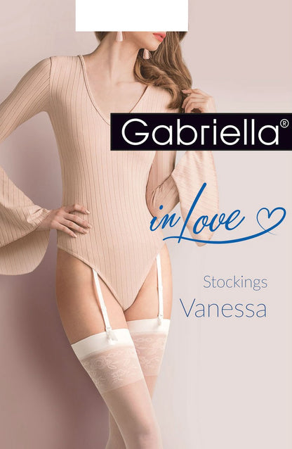 Calze Vanessa Stockings White Bridal Hosiery