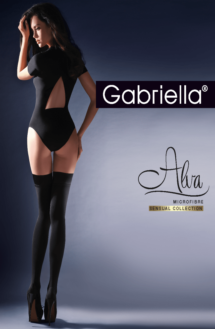 Calze Alva Hold Ups Black Hosiery Hosiery