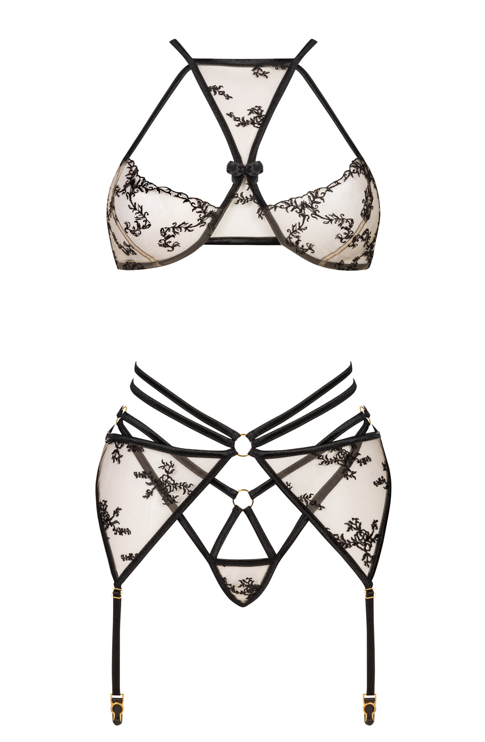 BN Aisha Set Black Bedroom Wear Lingerie Sets
