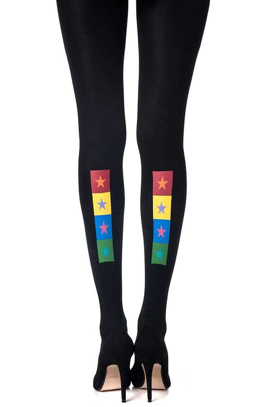 United Colors Black Print Tights Hosiery Hosiery
