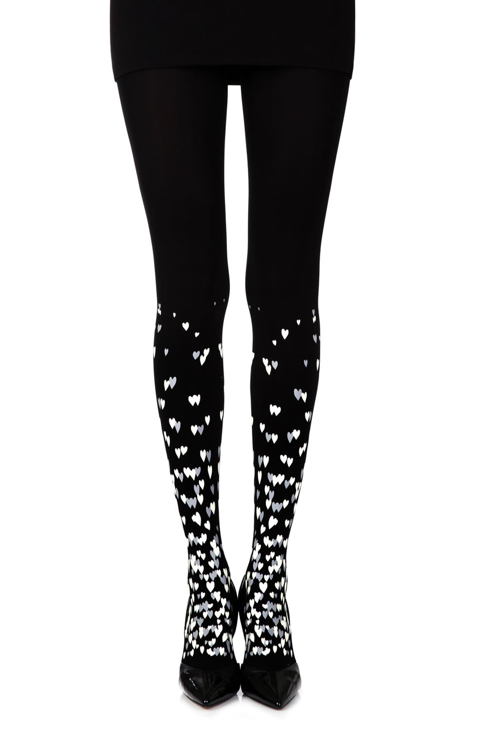 Queen Of Hearts Black Print Tights Hosiery Hosiery