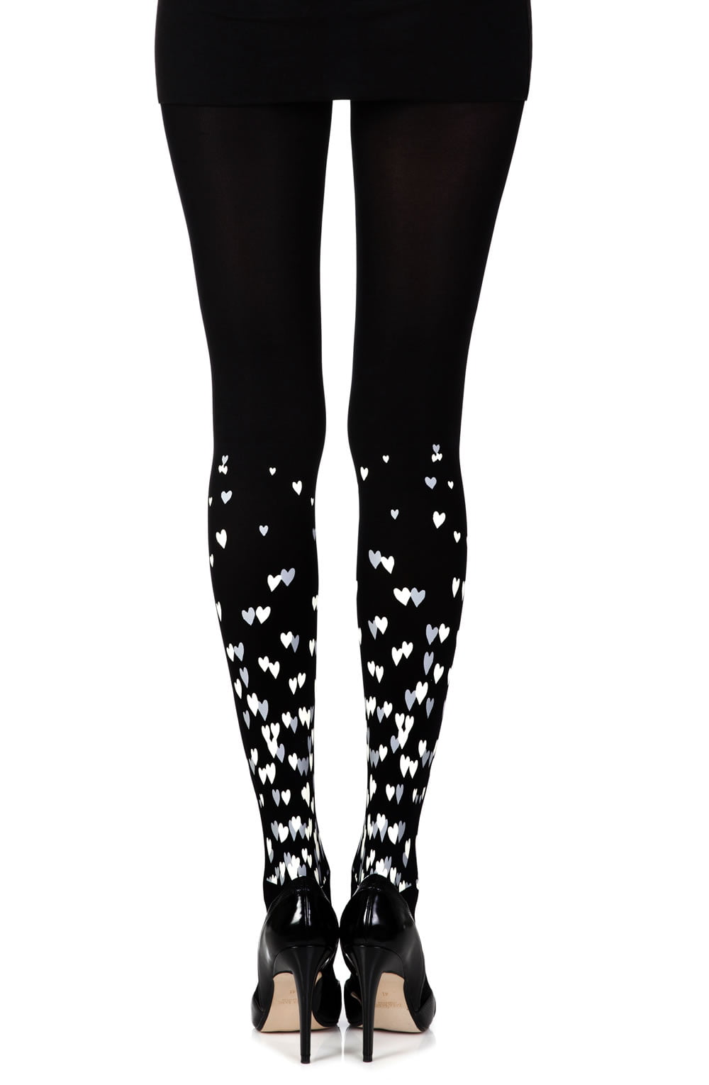 Queen Of Hearts Black Print Tights Hosiery Hosiery