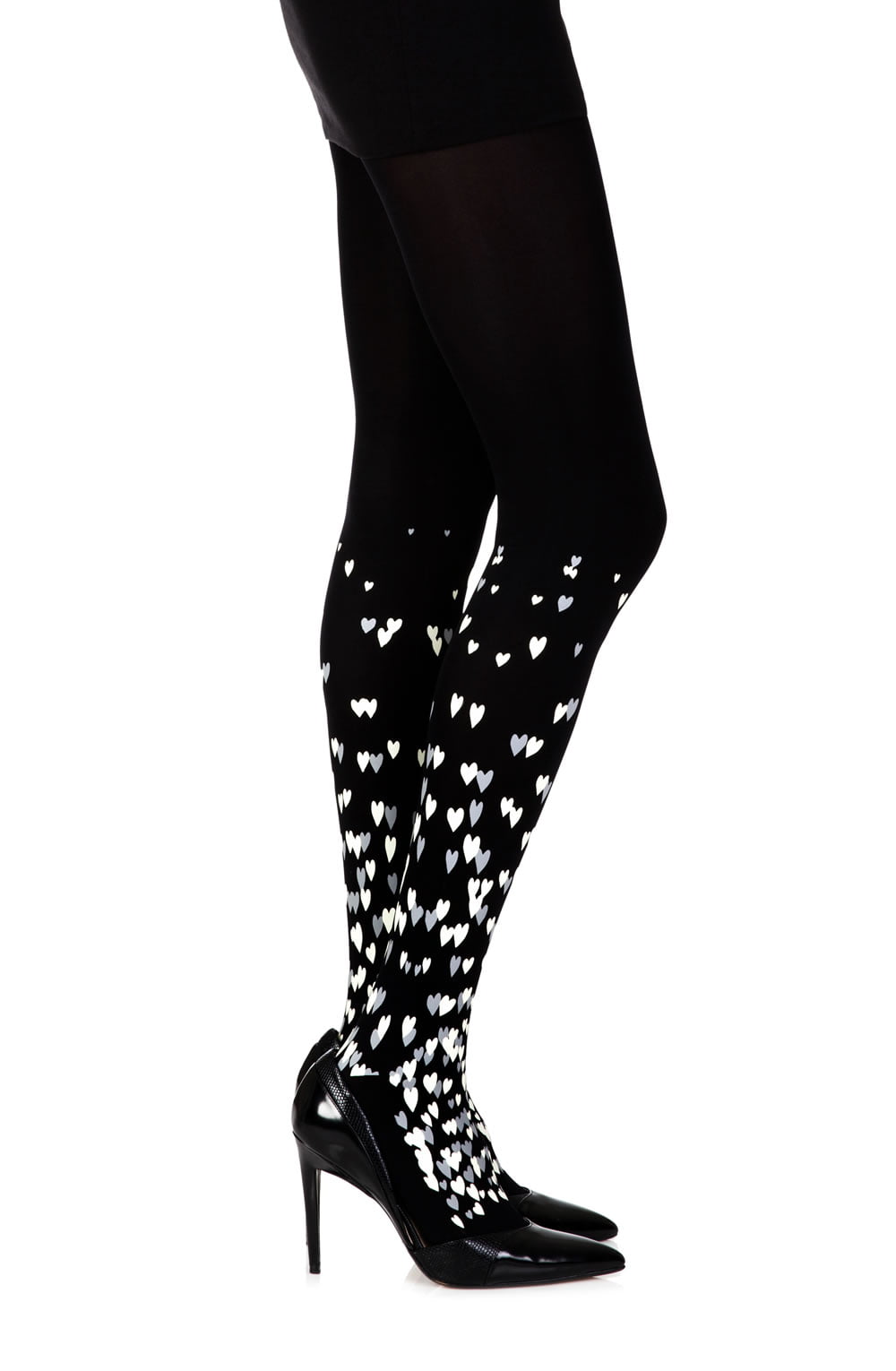 Queen Of Hearts Black Print Tights Hosiery Hosiery