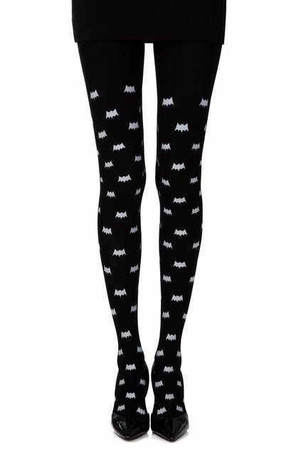 Super Hero Black Print Tights Hosiery Hosiery