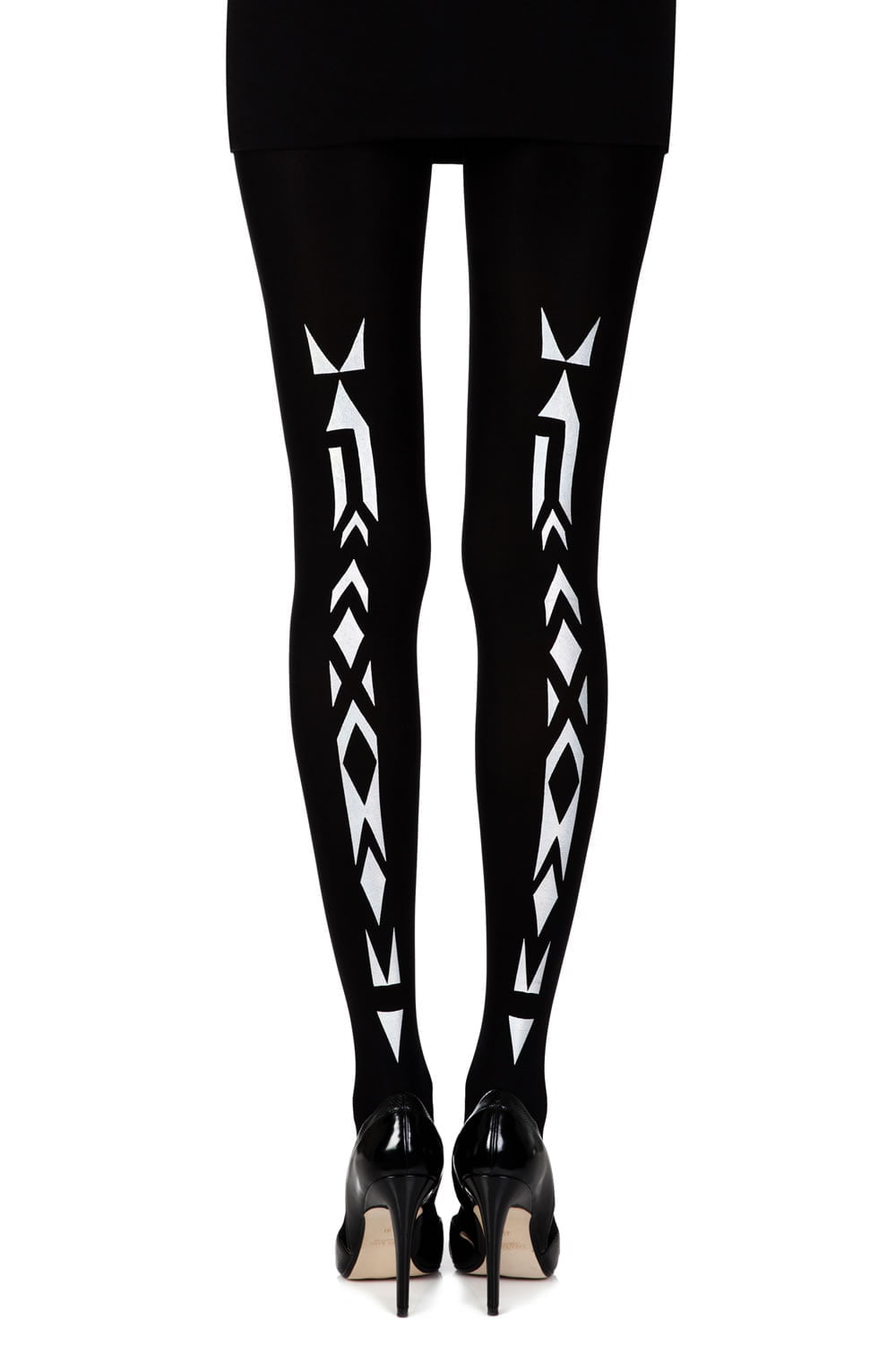Traibel Black Print Tights Hosiery Hosiery