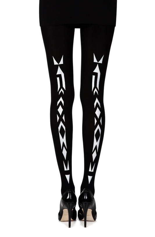 Traibel Black Print Tights Hosiery Hosiery