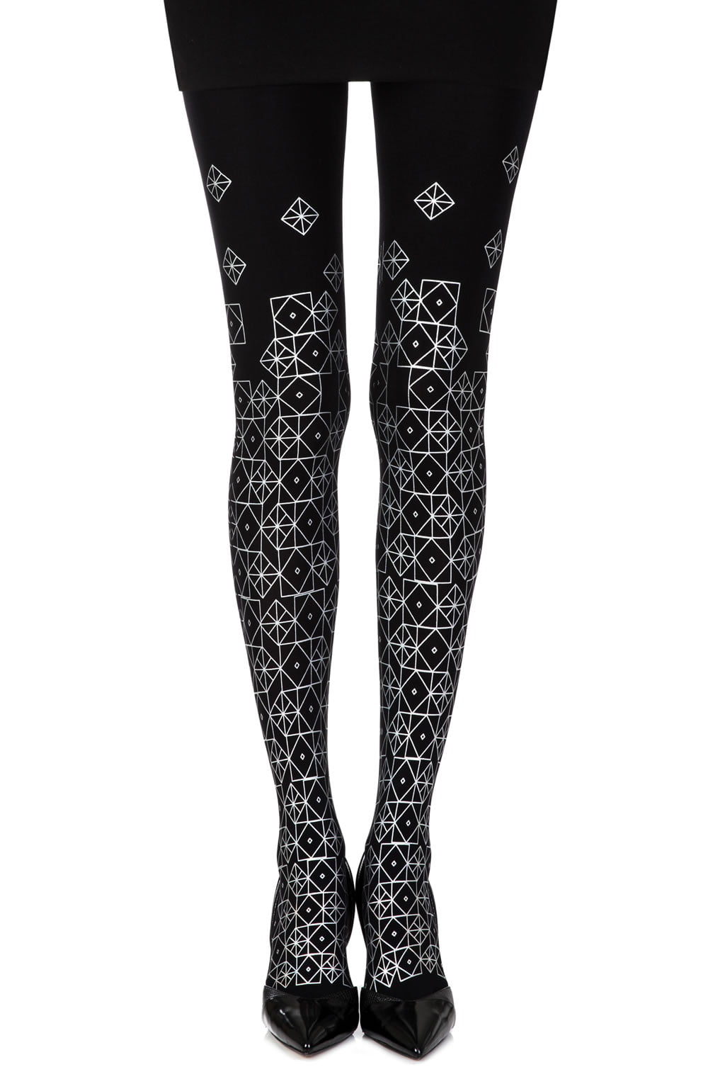 Kaleidoscope Black Print Tights Hosiery Hosiery