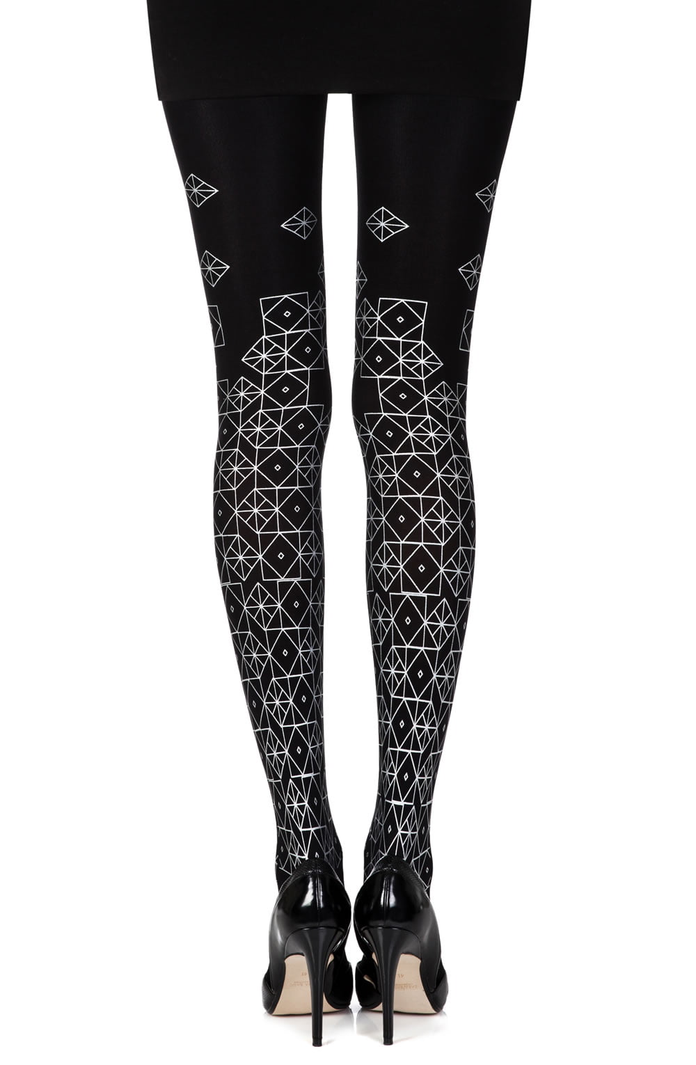 Kaleidoscope Black Print Tights Hosiery Hosiery