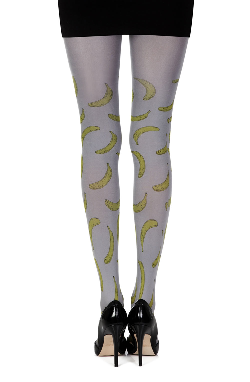 Going Bananas Grey Print Tights Hosiery Hosiery
