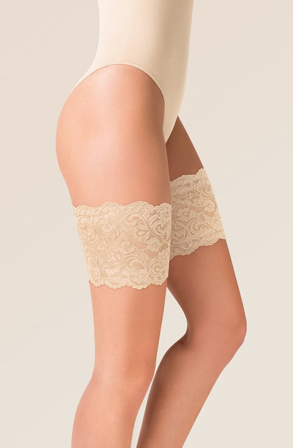Lace Thigh Band Ivory Plus Sizes Hosiery