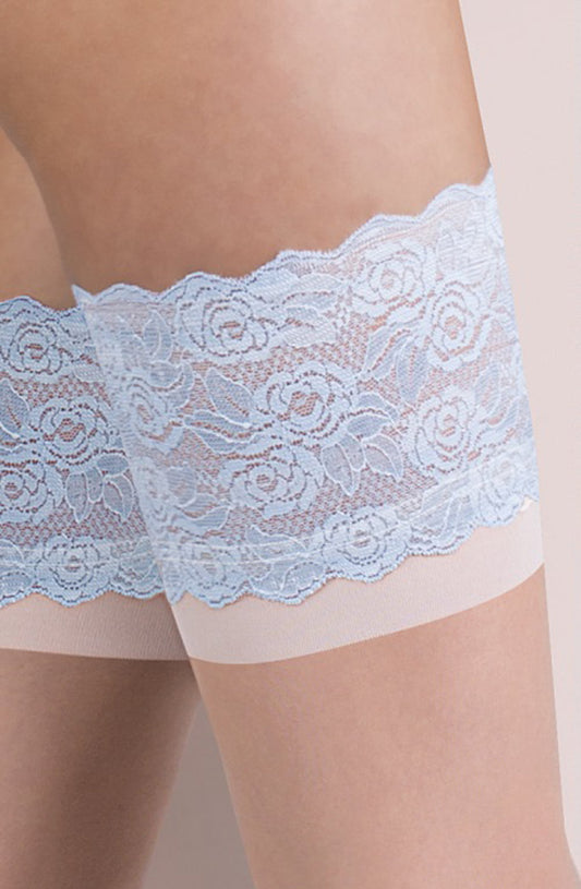 Katherine Hold ups Natural/White/Blue Plus Sizes Hosiery
