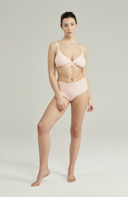 The Second Skin Stretch High Waist Brief Blush Pink Plus Sizes Briefs and Thongs