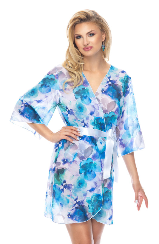 Kasumi I Dressing Gown Blue Bedroom Wear Nightwear