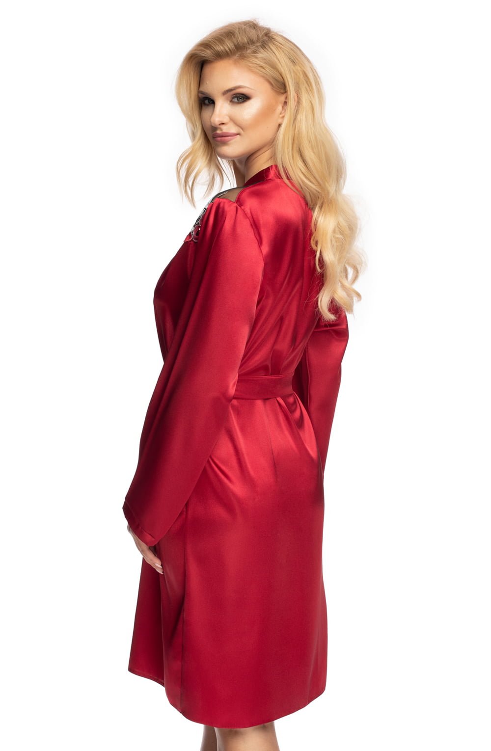 Elodie Dressing Gown Burgundy Nightwear Robes