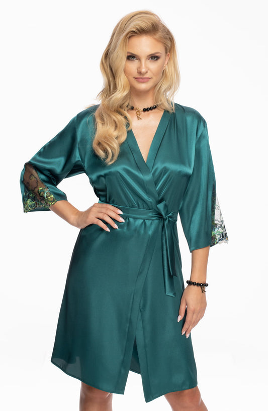 Nikita Dressing Gown Jade Nightwear Nightwear