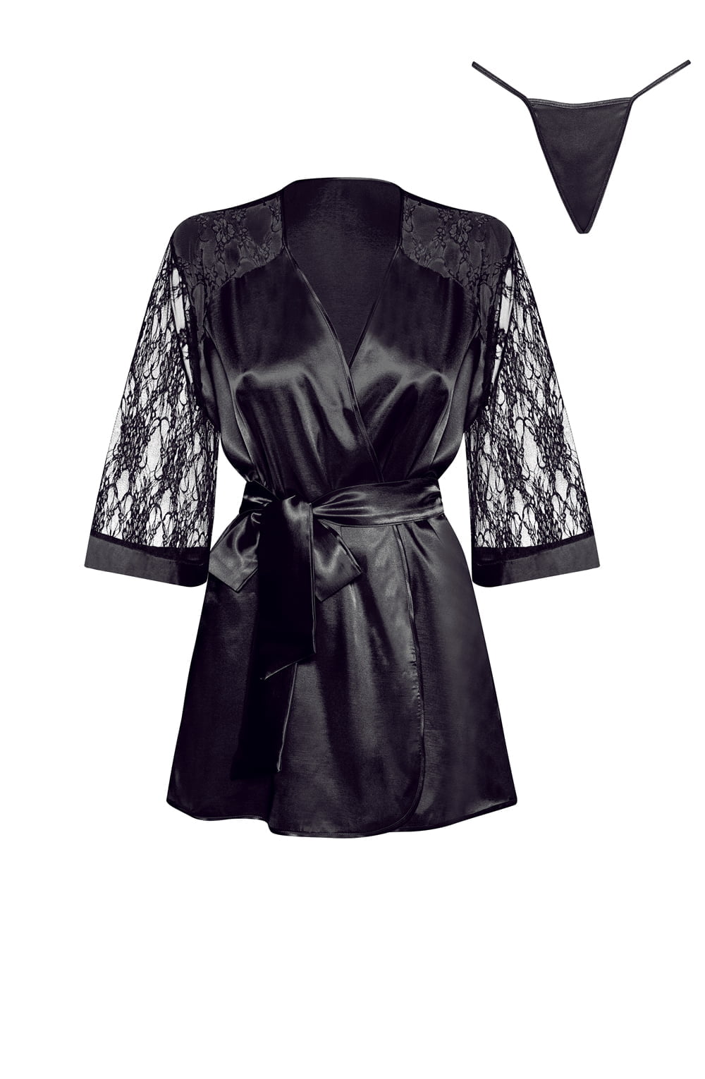 BN Marissa Peignoir Black Bedroom Wear Nightwear