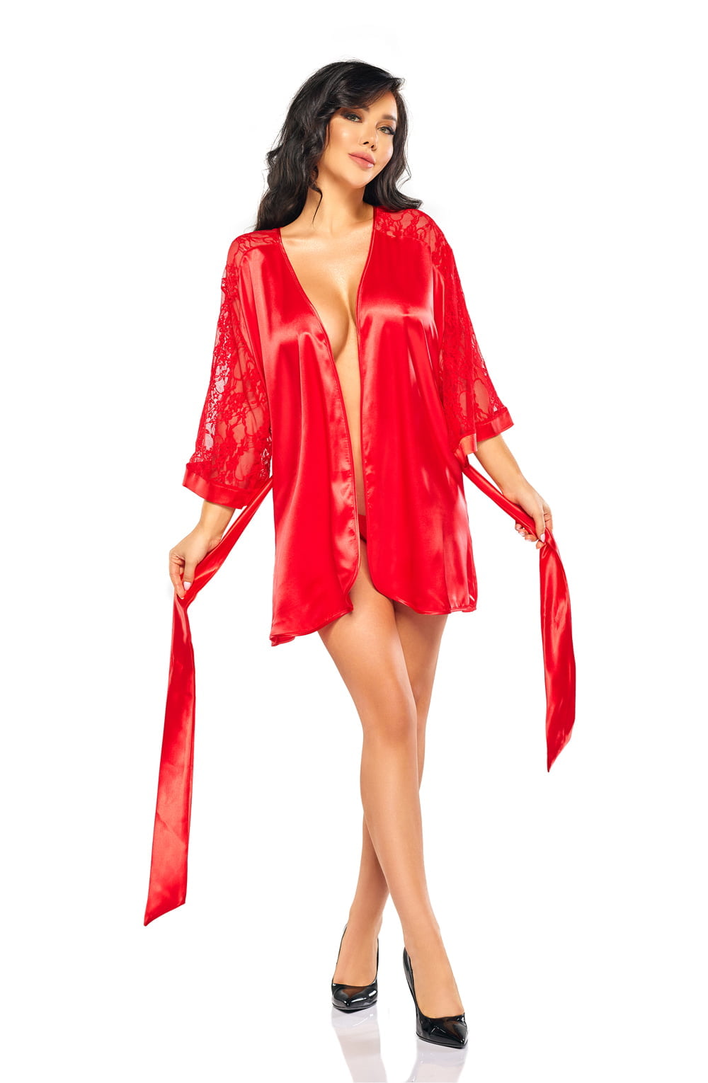 BN Marissa Peignoir Red Bedroom Wear Nightwear