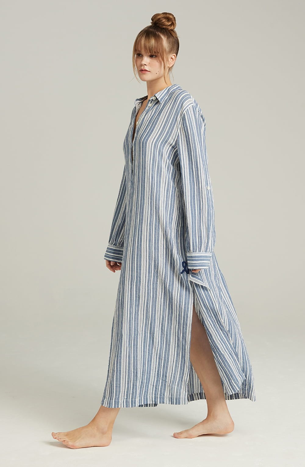 The Maxi Shirt French Navy Stripe Nightwear Nightdresses