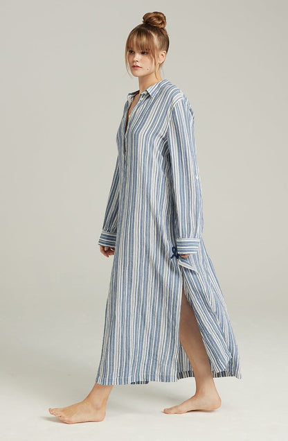 The Maxi Shirt French Navy Stripe Nightwear Nightdresses