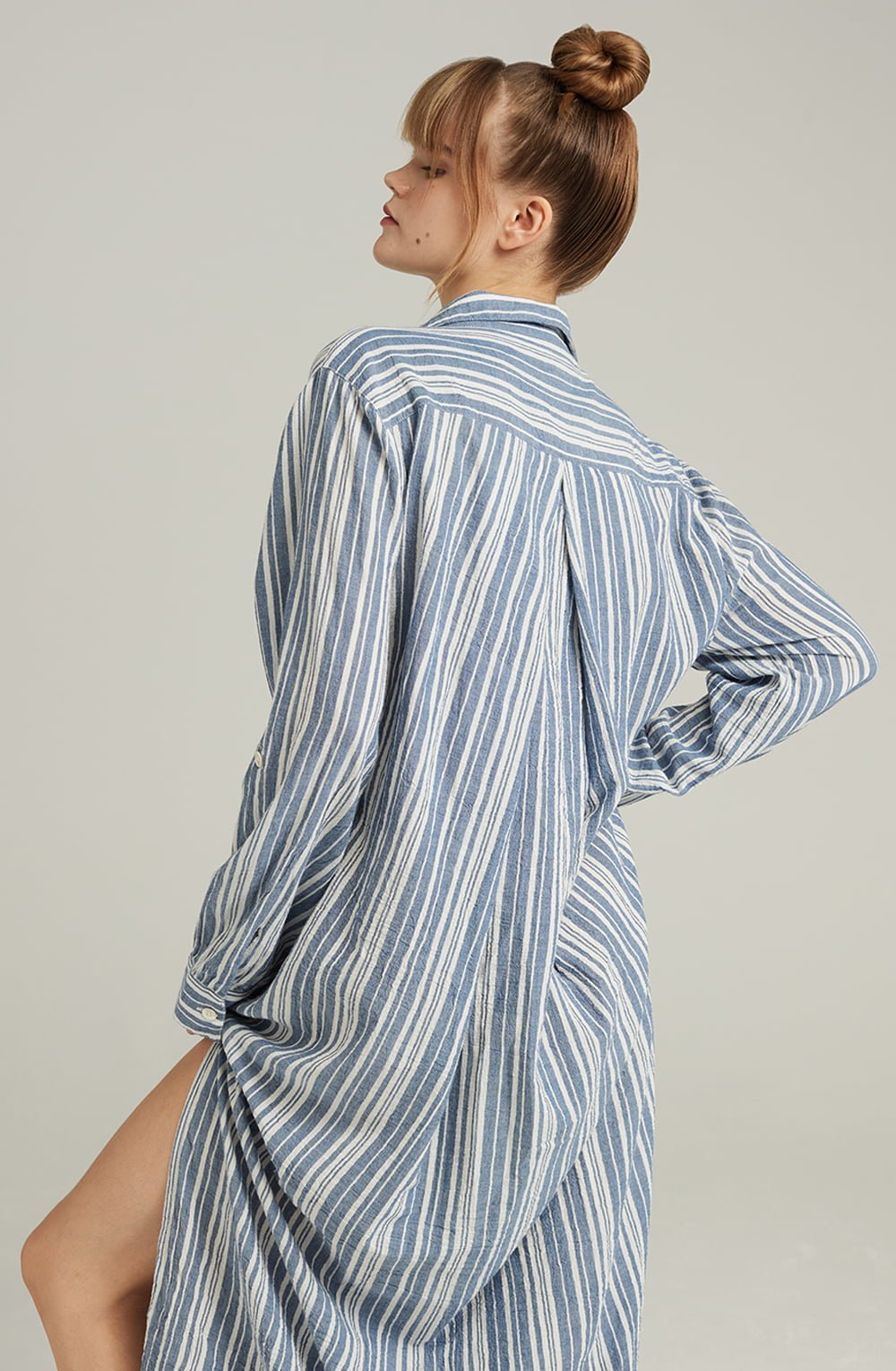 The Maxi Shirt French Navy Stripe Nightwear Nightdresses