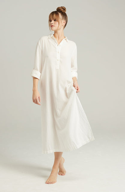 The Maxi Shirt Organic Cotton White Nightwear Nightdresses
