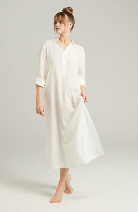 The Maxi Shirt Organic Cotton White Nightwear Nightdresses