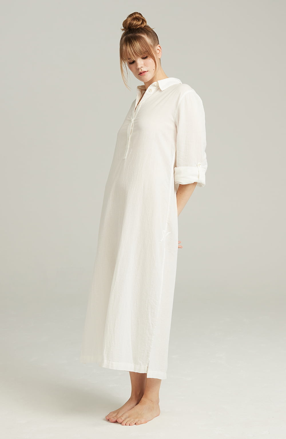 The Maxi Shirt Organic Cotton White Nightwear Nightdresses