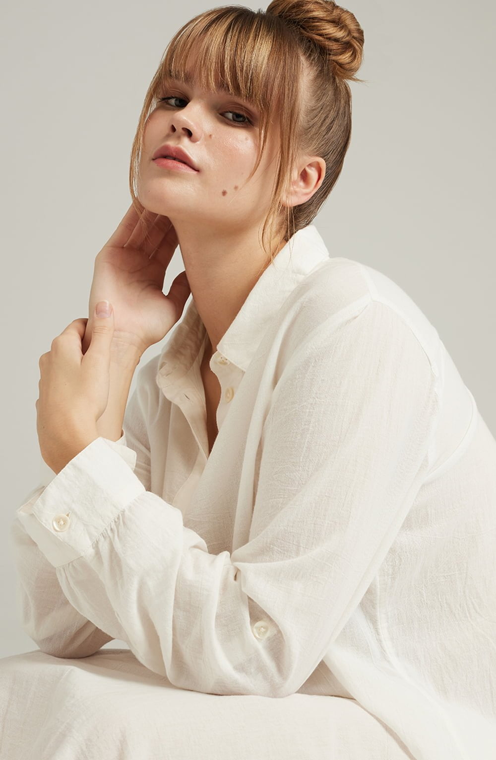 The Maxi Shirt Organic Cotton White Nightwear Nightdresses