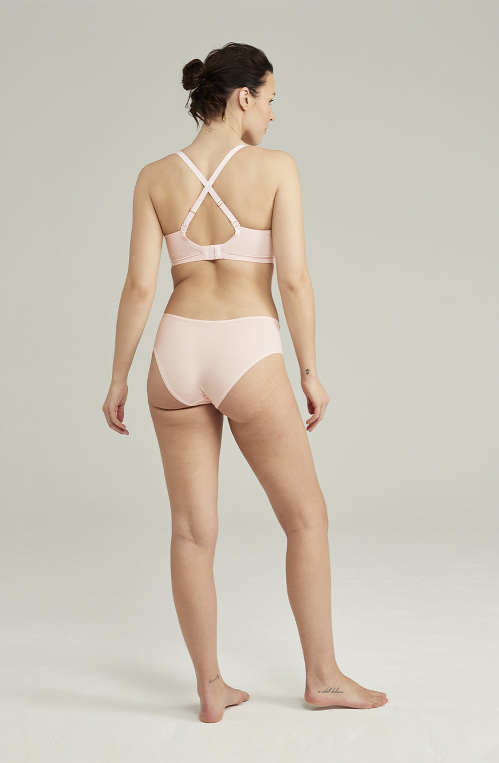 The Second Skin Stretch Mid Rise Waist Brief Blush Pink Everyday Briefs and Thongs