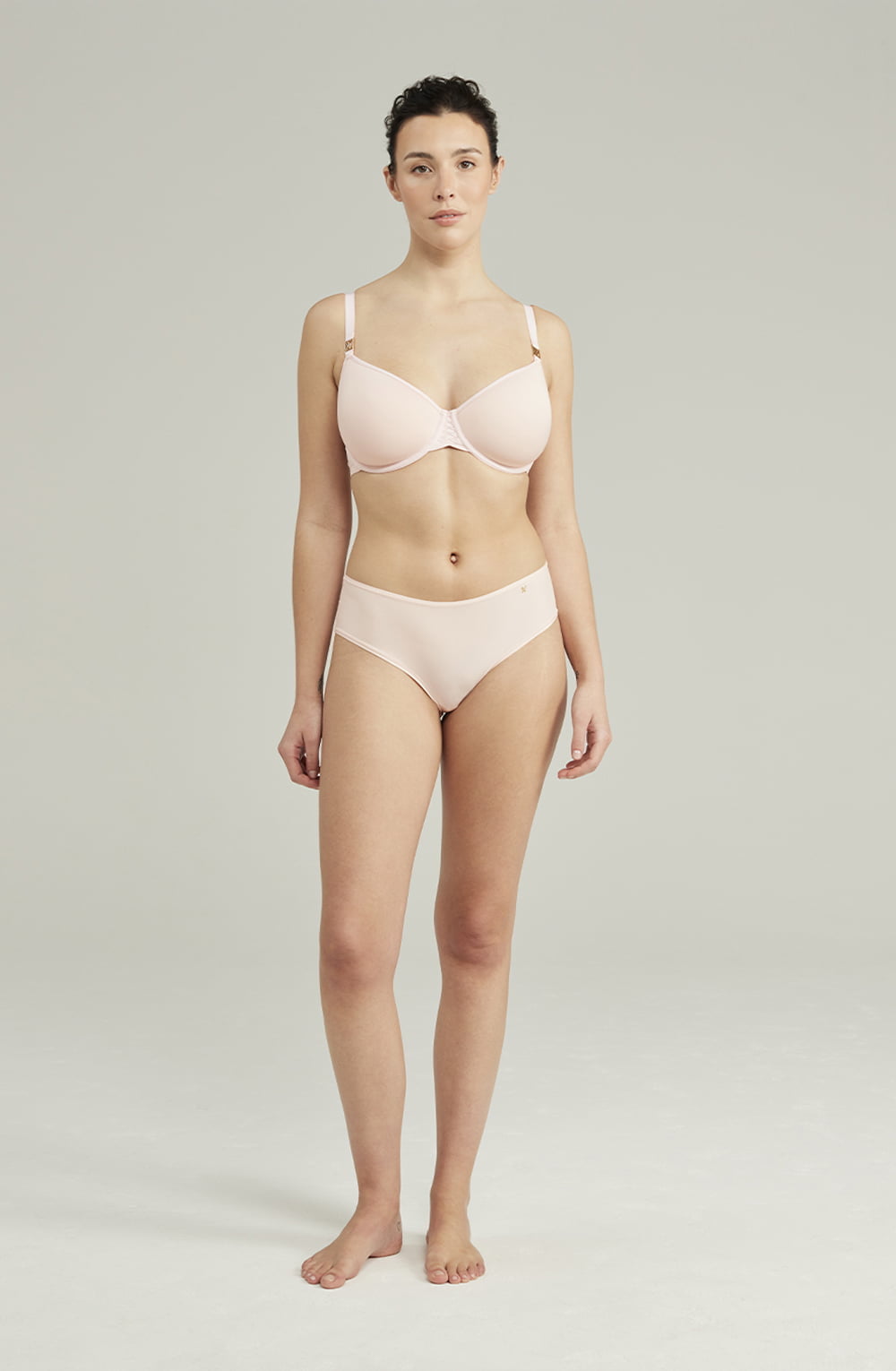 The Second Skin Stretch Mid Rise Waist Brief Blush Pink Everyday Briefs and Thongs
