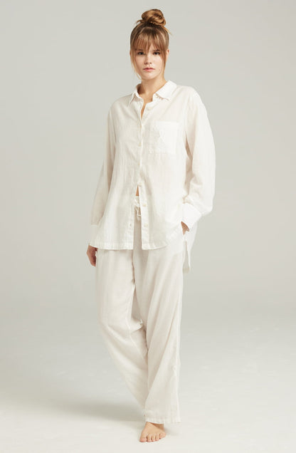 The Midi Shirt Organic Cotton White Nightwear Nightdresses