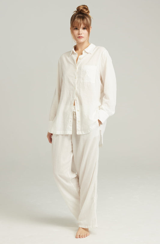 The Midi Shirt Organic Cotton White Nightwear Nightdresses
