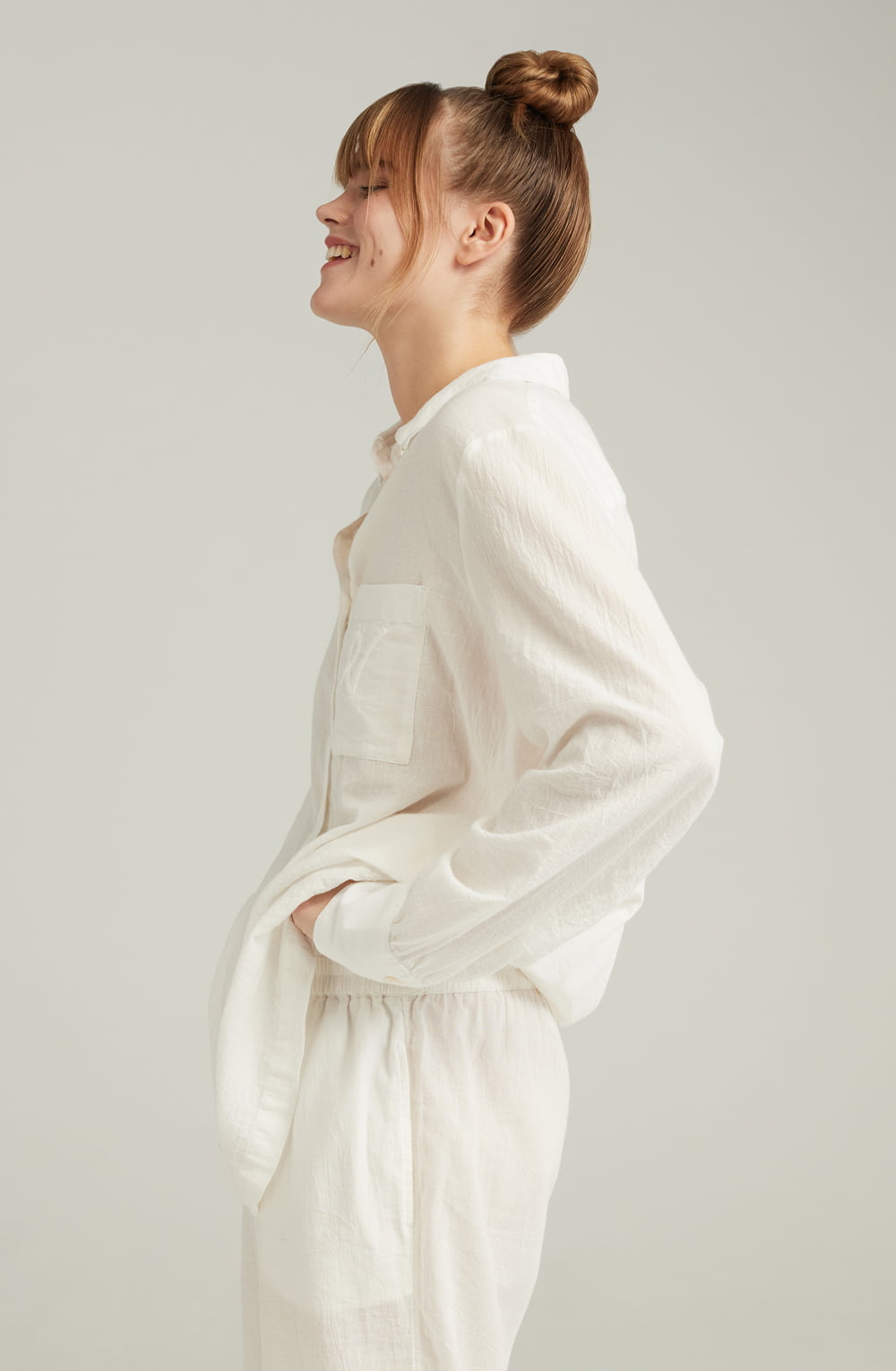 The Midi Shirt Organic Cotton White Nightwear Nightdresses