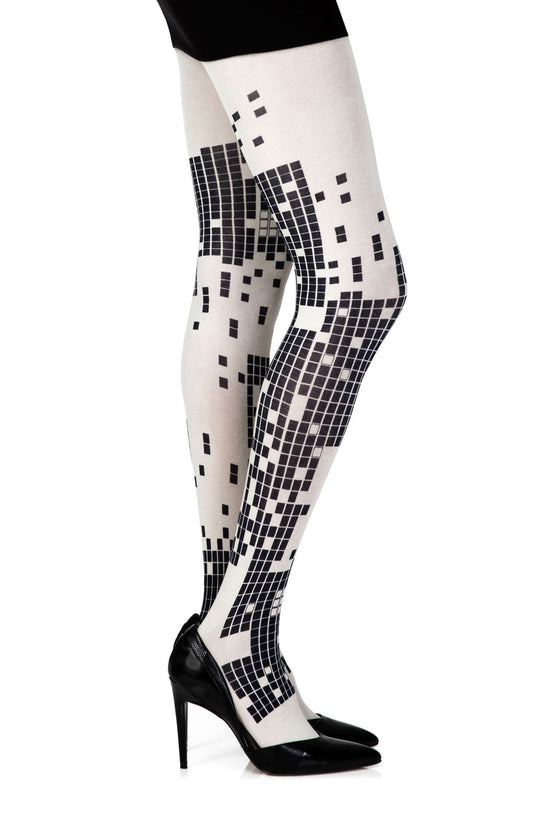 Game Boy Cream Print Tights Hosiery Tights