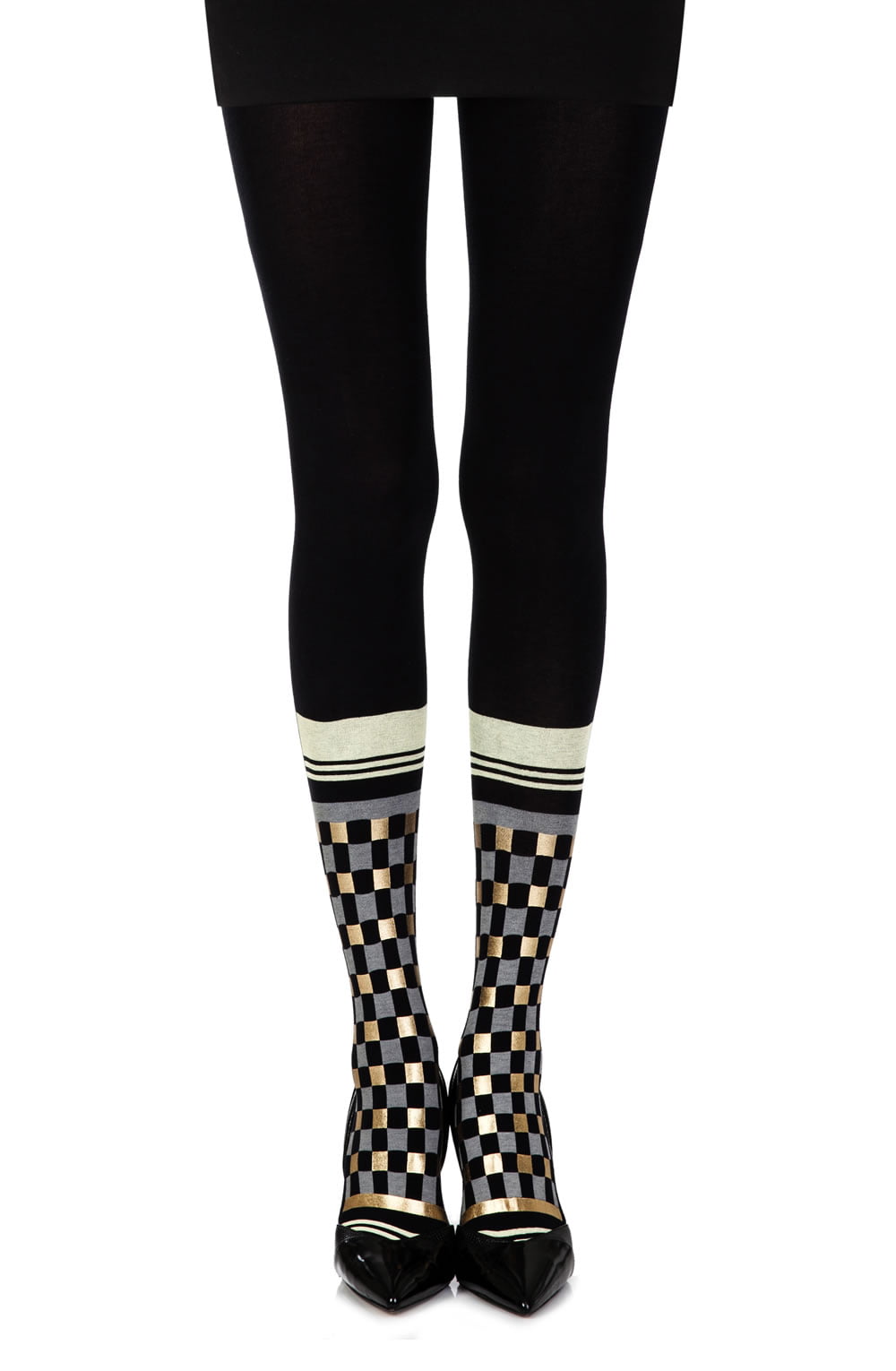 Happy Socks Black Print Tights Hosiery Hosiery